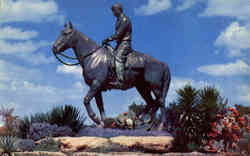 Will Rogers Statue, Memorial Coliseum Grounds Postcard