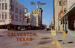 Hi From Galveston Postcard