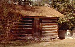 General Sam Houstons law office, located in Sam Houston state park Postcard