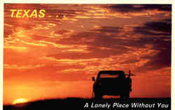 A Lonely Place Without You Scenic, TX Postcard Postcard