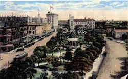 View of Alamo Plaza Postcard