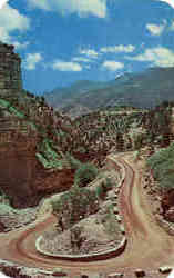 Horseshoe Curve in William Station Pikes Peak, CO Postcard Postcard