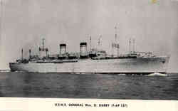 United States Naval Ship General Wm. O. Darby Postcard