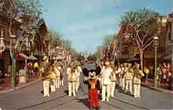 Mickey Mouse and Disneyland Band Postcard