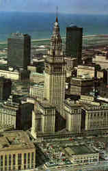 Aerial View of Cleveland Ohio Postcard Postcard