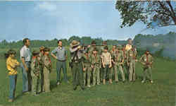 Boy Scouts - Rifle Firing Demonstration Postcard