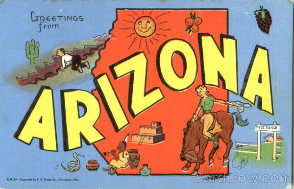 Greetings From Arizona Large Letter Greetings From Arizona Large Letter