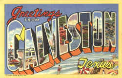 Greetings From Galveston Texas Postcard Postcard