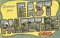 Greetings From Palestine Ohio Postcard Postcard