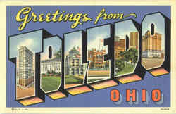 Greetings From Toledo Ohio Postcard Postcard