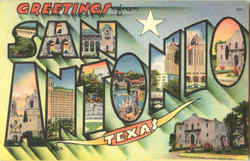 Greetings From San Antonio Postcard