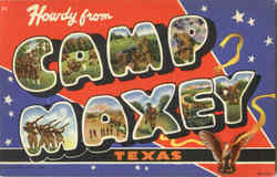 Howdy From Camp Maxey Texas Postcard Postcard