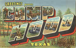 Greetings From Camp Hood Texas Postcard Postcard