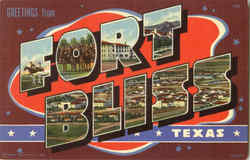 Greetings From Fort Bliss Texas Postcard 