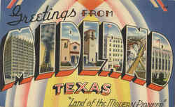 Greetings From Midland Texas Postcard Postcard