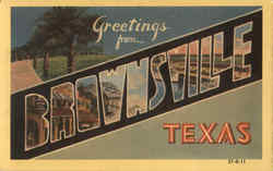 Greetings From Brownsville Texas Postcard Postcard