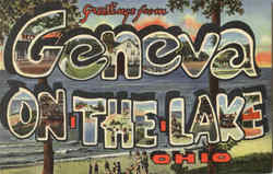 Greetings From Geneva On The Lake Postcard