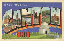 Greetings From Clanton Canton, OH Postcard Postcard