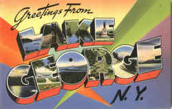 Greetings From Lake George Postcard