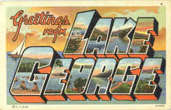 Greetings From Lake George Postcard