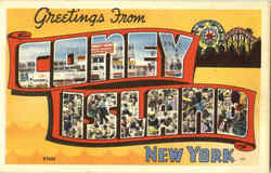 Greetings From Coney Island New York Postcard Postcard