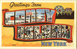 Greetings From Coney Island Postcard