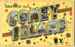 Greetings From Coney Island New York Postcard Postcard