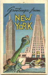 Greetings From New York Postcard