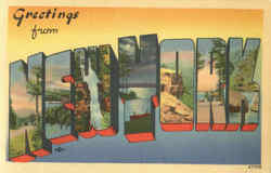 Greetings From New York Postcard