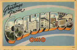 Greetings From Columbus Ohio Postcard Postcard