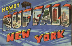 Howdy From Buffalo New York Postcard Postcard