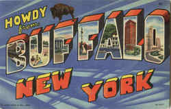 Howdy From Buffalo Postcard