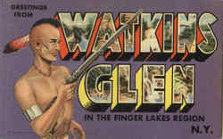 Greetings From Watkins Glen New York Postcard Postcard