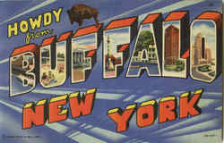 Howdy From Buffalo New York Postcard Postcard