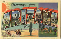 Greetings From Arizona Postcard