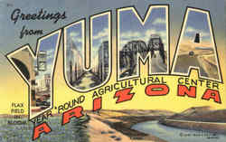 Greetings From Yuma Arizona Postcard Postcard