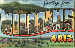 Greetings From Williams Arizona Postcard Postcard