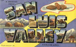 A Message From San Luis Valley Postcard