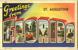 Greetings From Florida St. Augustine, FL Postcard Postcard