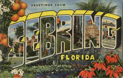 Greetings From Sebring Florida Postcard Postcard