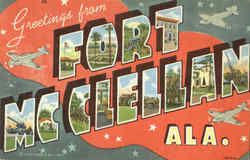 Greetings From Fort Mcclellan Alabama Postcard Postcard