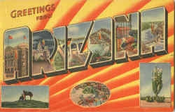 Greetings From Arizona Postcard