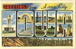 Greetings From Iowa Postcard