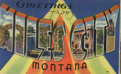 Greetings From Miles City Montana Postcard Postcard