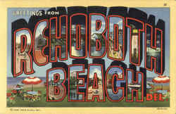 Greetings From Rehoboth Beach Delaware Postcard Postcard