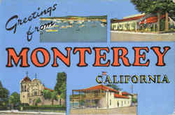 Greetings From Monterey California Postcard Postcard