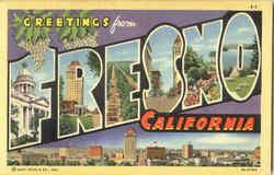 Greetings From Fresno California Postcard Postcard