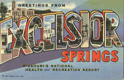 Greetings From Excelsior Springs Postcard