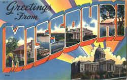 Greetings From Missouri Postcard Postcard