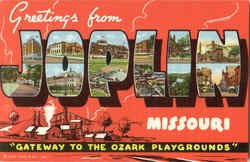 Greetings From Joplin Missouri Postcard Postcard